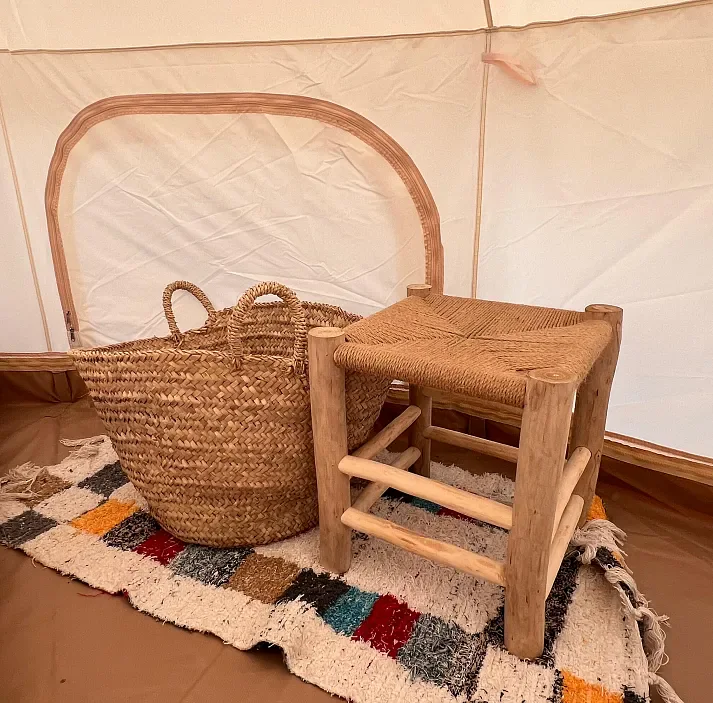 detalle decorativo tienda Lux-Tend doble en Camping Turismar